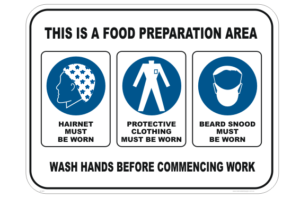 Food Preparation PPE Sign - Food Safety Signs - PPE Safety Signs