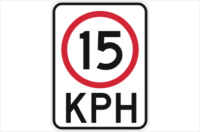 Speed restriction 15 KPH