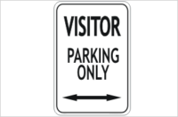 Visitor Parking only Sign