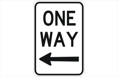 One Way Sign R2-2 - R2-2 Left arrow - National Safety Signs