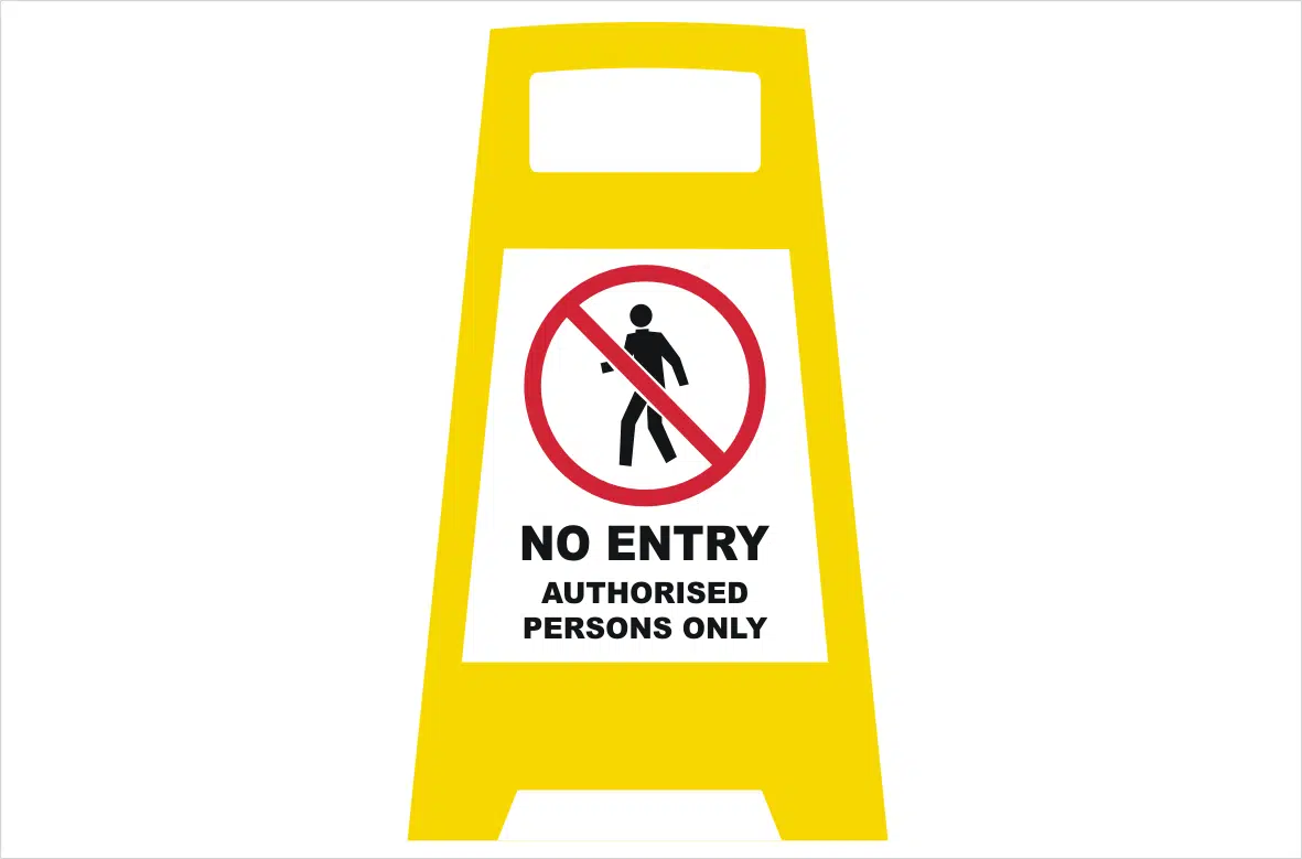 no entry porta board