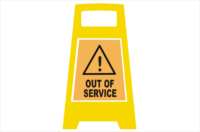 Out of Service Porta Board sign