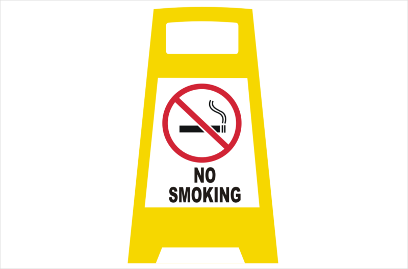 No Smoking Porta board sign
