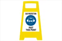 Ear Protection Porta board sign