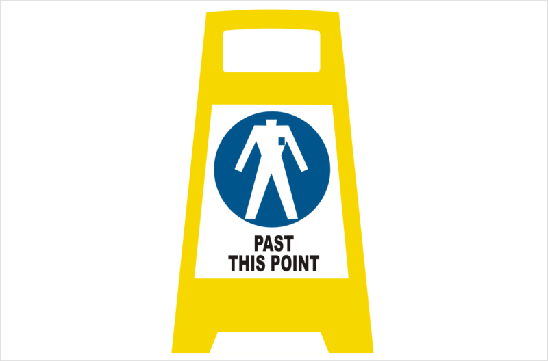PPE Clothing Porta board sign