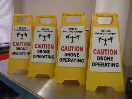 Drone warning portable Sign