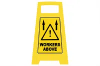 Workers Above Porta Board sign PB66011