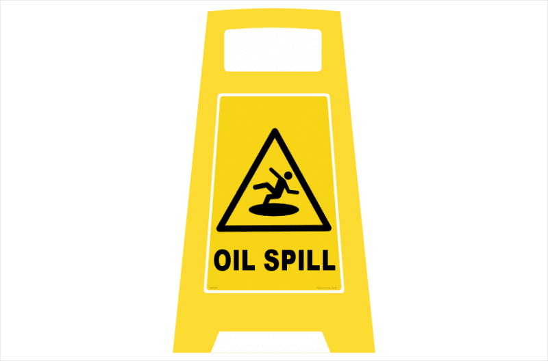 Oil spill Porta Board sign  PB66012
