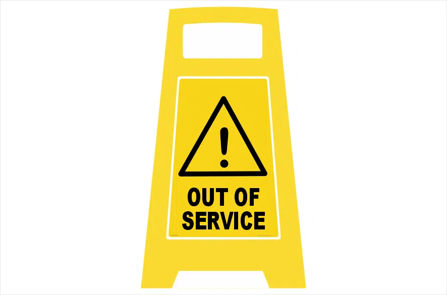 Out of Service Porta Board sign  PB66014
