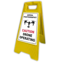 Drone warning portable Sign