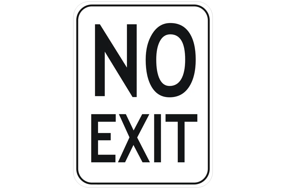 No Exit Sign - Car Park Signs, Directional Signs, Entry & Exit Signs
