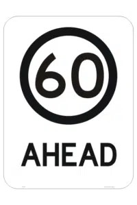 60 Ahead Sign    RD370
