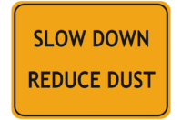 Reduce Dust sign