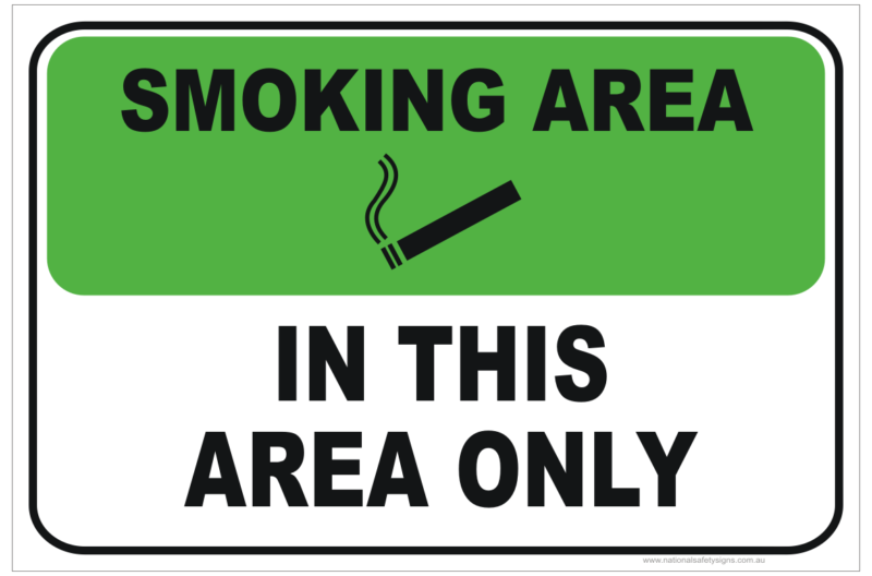 Smoking in this area only