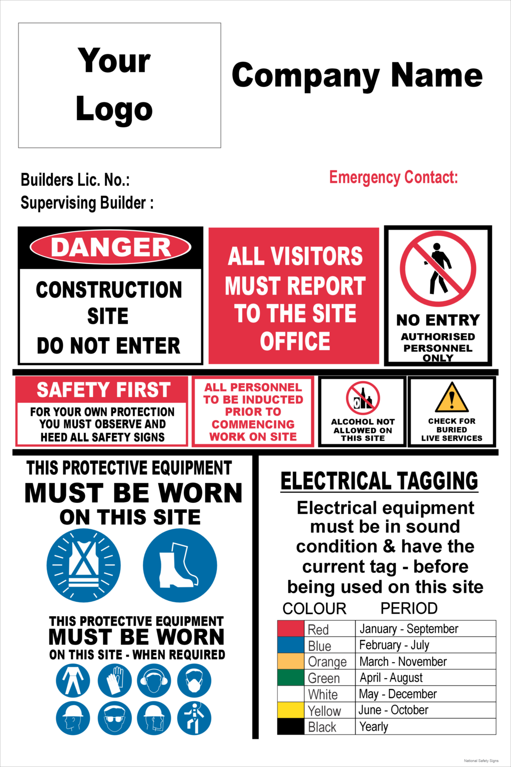 Design Building and Construction signs - National Safety Signs