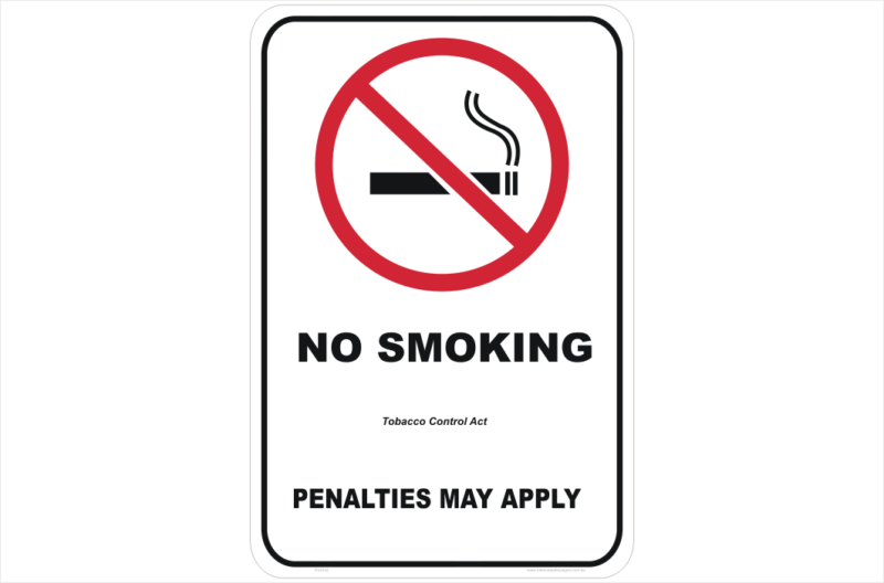 QLD No Smoking Penalties May Apply sign