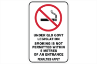 QLD No Smoking Sign