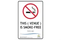 Tas Smoke Free venue design a sign