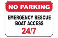 Rescue Boat Access Sign