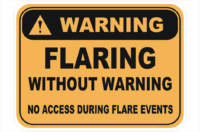 Flaring without warning sign