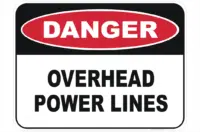 Overhead Power Lines sign
