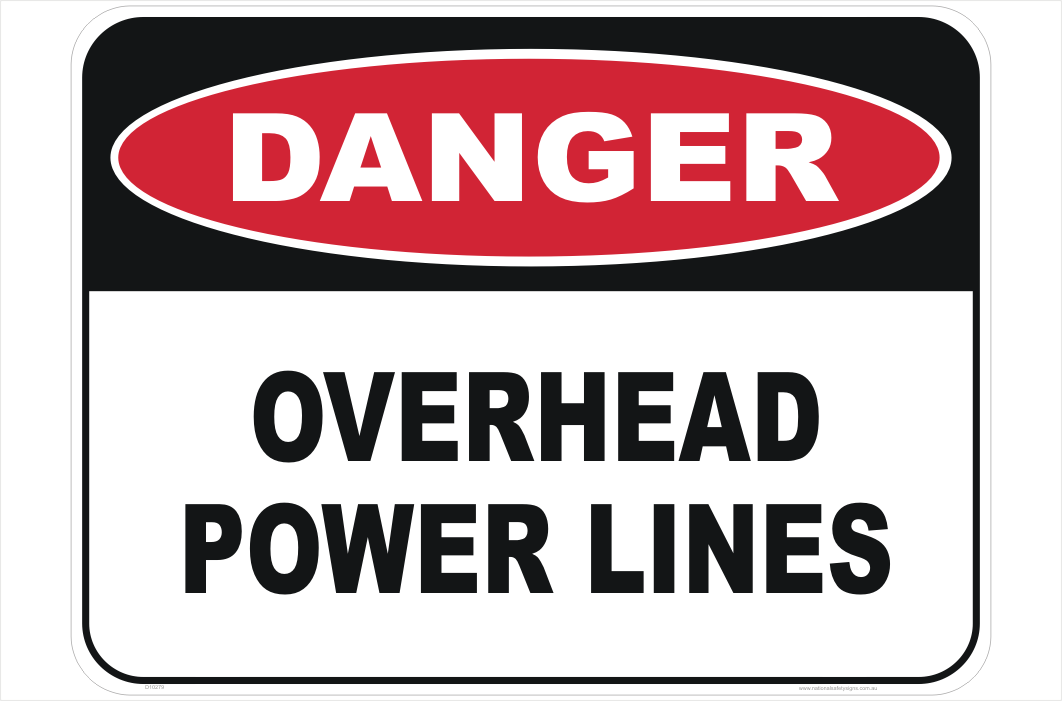 Overhead Power Line Warning Signs