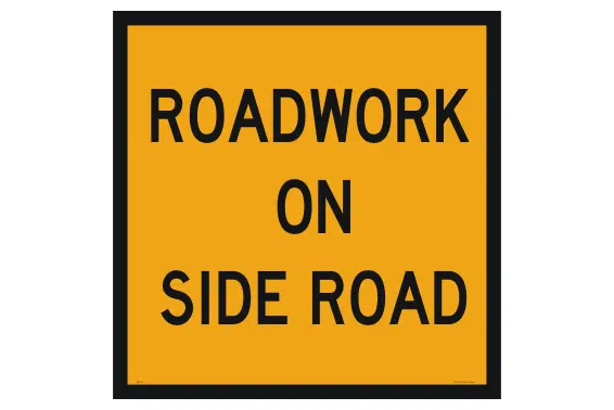 Roadwork on Side Road Sign  RD150 - Image 2