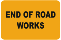 End Roadwork Sign