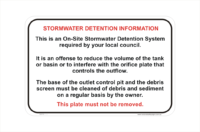 Storm Water Detention System sign