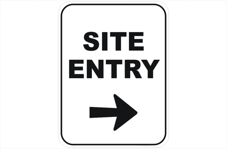 Site Entry Sign S2877 National Safety Signs