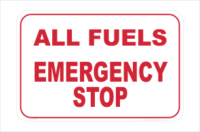 All Fuels Emergency Stop sign