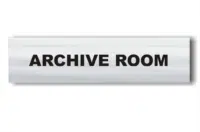Archive Room sign