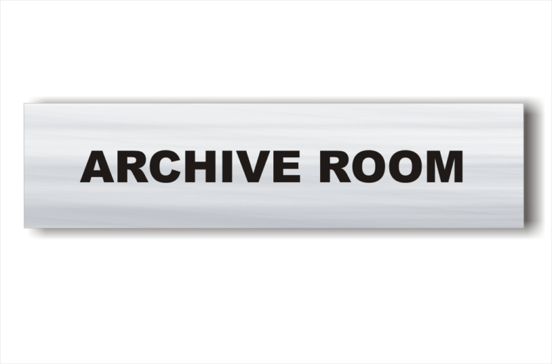 Archive Room sign
