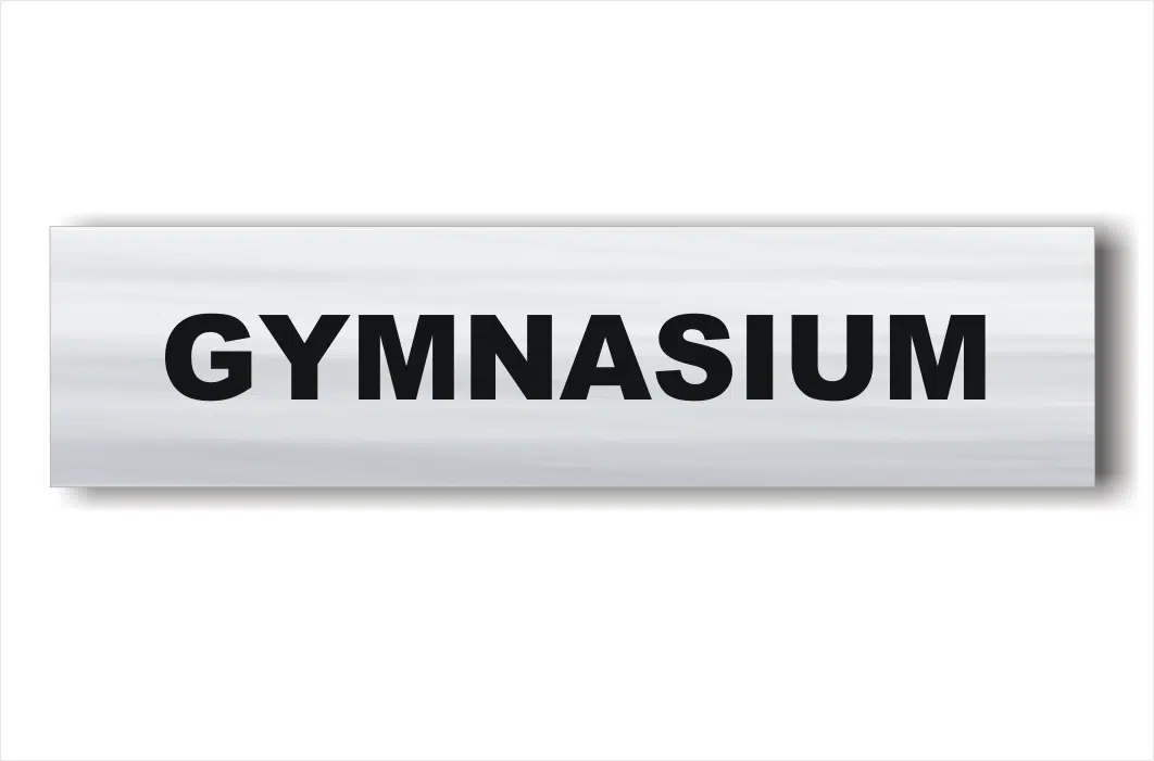Gymnasium sign