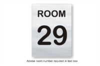 Room number sign