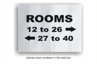 Room number sign