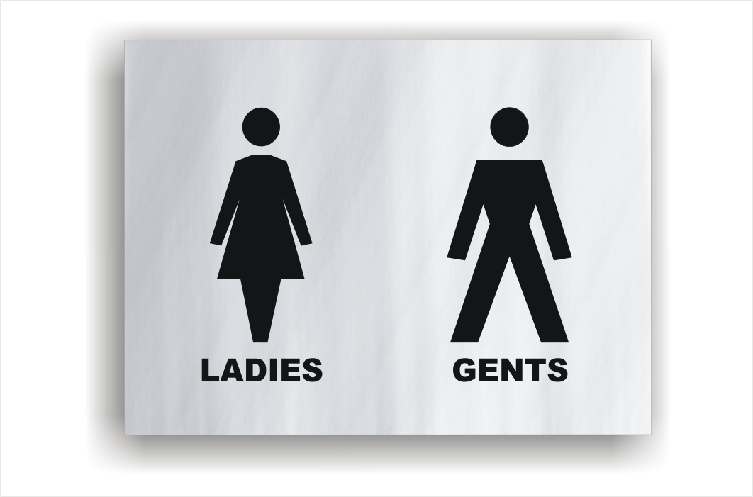 Buy Aluminum Gents and Ladies Toilet Sign Board Sticker - For Hospitals,  Schools, Corporates, Offices JAGSALB-4/JAGSALB-3 online - The Gifting  Marketplace