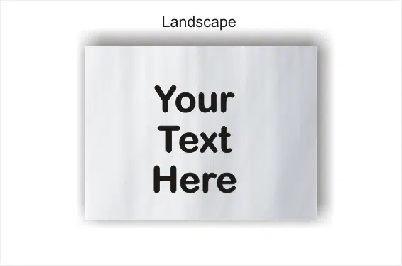 Customised Brushed Aluminium sign ls