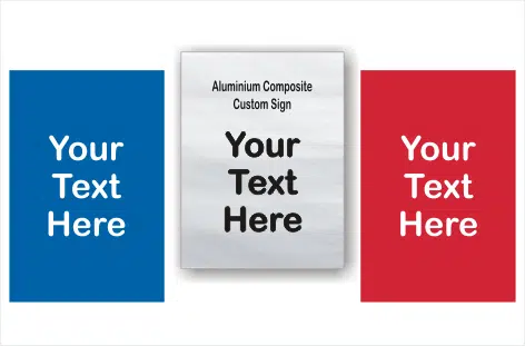 Design your Customised Brushed Aluminium sign