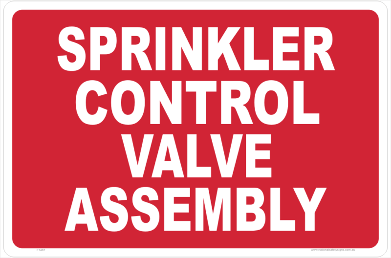 Sprinkler Control Valve Assembly sign