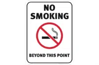 No Smoking Beyond this Point Sign