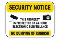 No dumping of rubbish Sign