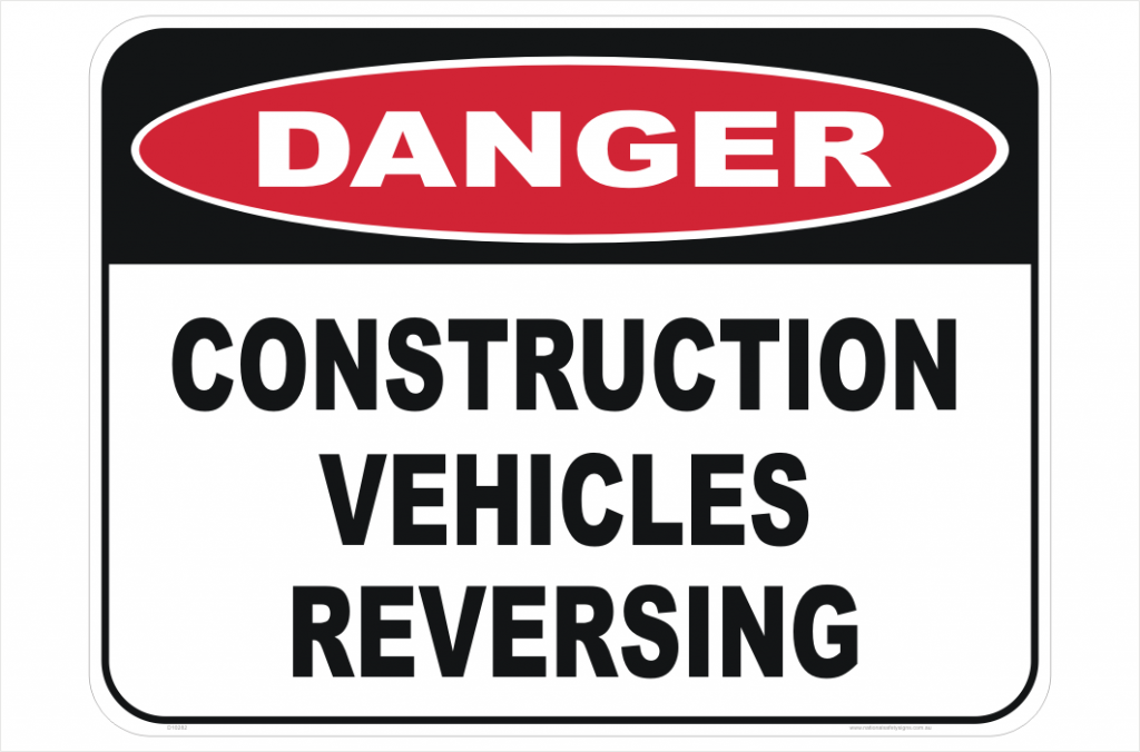 Vehicles Reversing Sign D10282 National Safety Signs