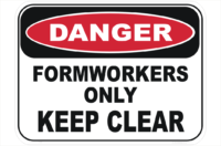 Formwork Danger sign