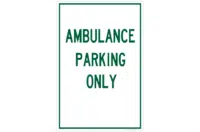 Ambulance Parking Sign