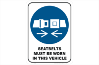Mandatory Seatbelts Sticker
