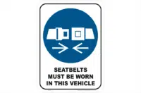 Mandatory Seatbelts Sticker