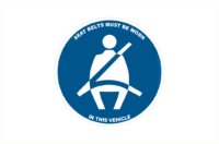 Seatbelt must be worn sticker