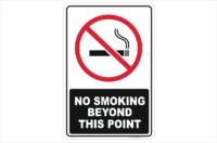 No Smoking Beyond this Point Sign
