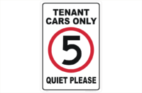 Tenant cars Only Sign